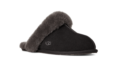 UGG Scuffette II Womens Slippers — Black/Grey Suede
