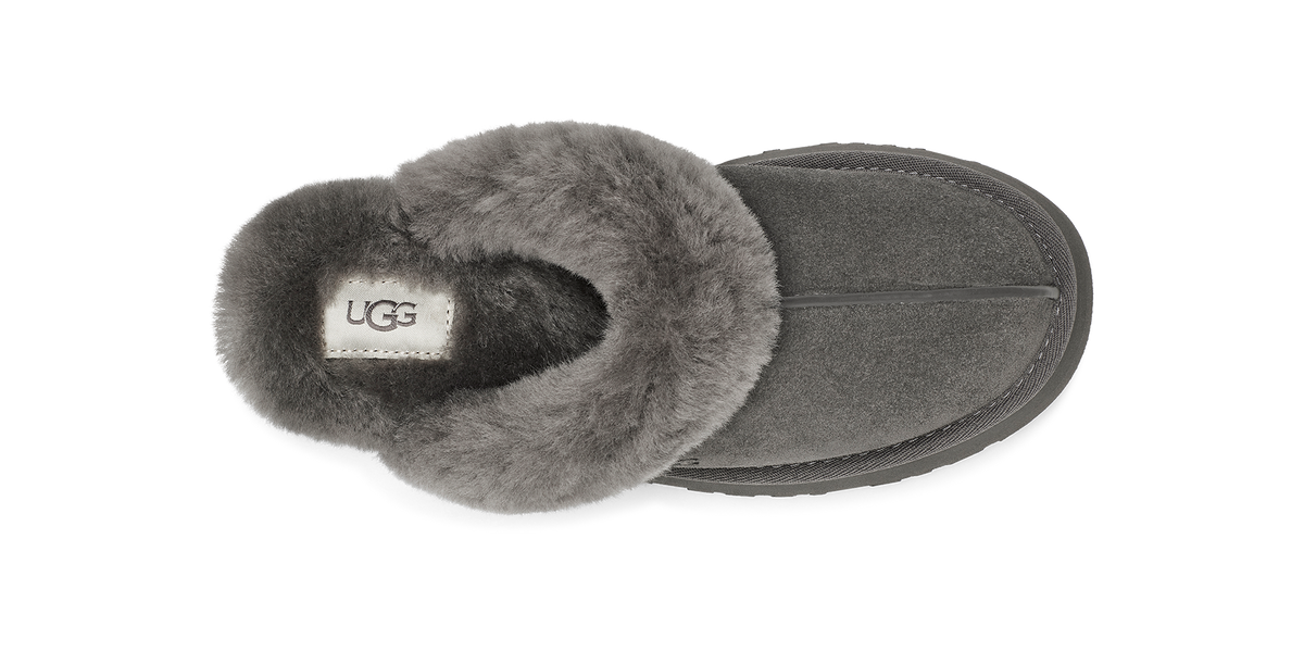 UGG Disquette Womens Platform Slippers — Charcoal Suede