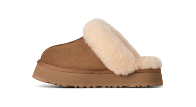 UGG Disquette Womens Platform Slippers — Chestnut Suede