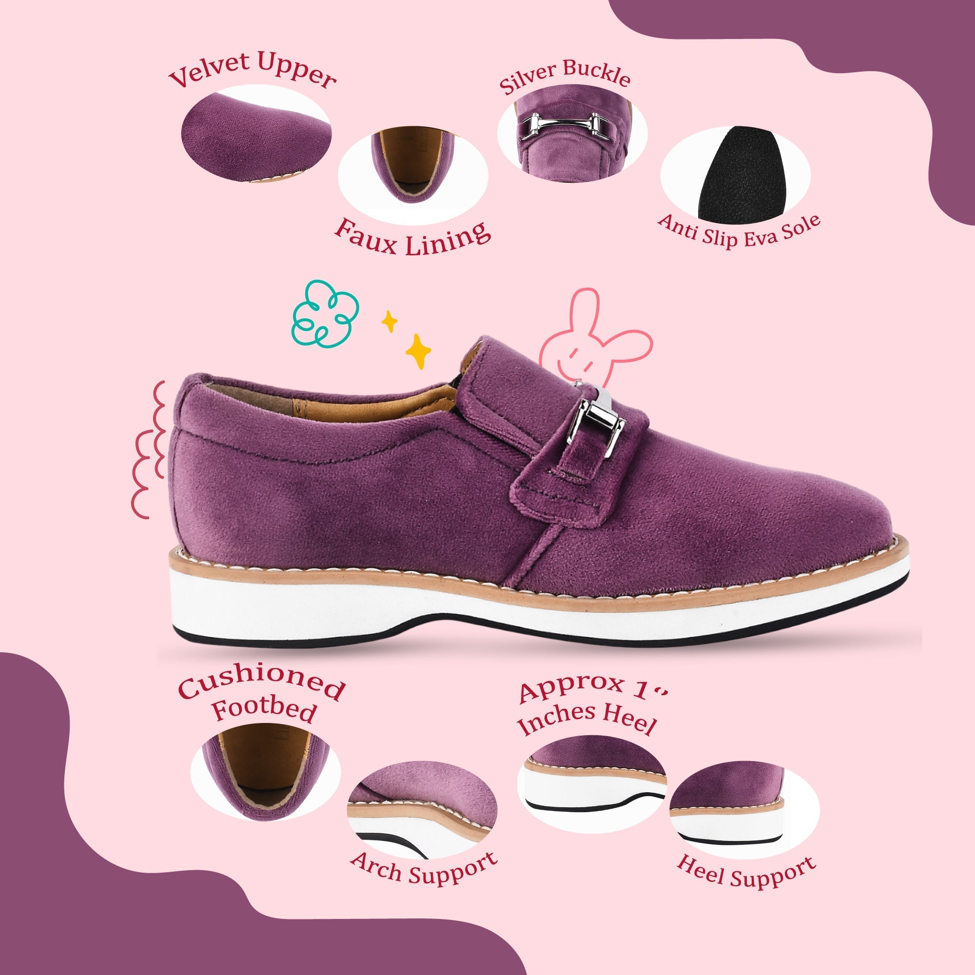 Liberty Zeno Rachel Kids Velvet Buckle semi casual Loafer view 18