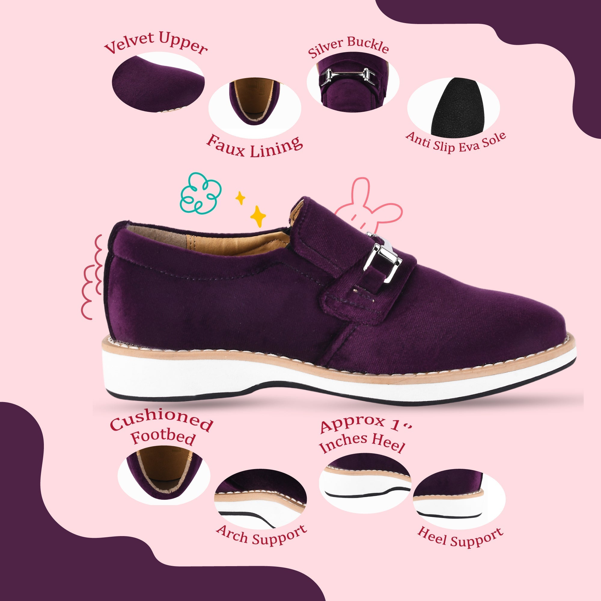 Liberty Zeno Rachel Kids Velvet Buckle semi casual Loafer view 42