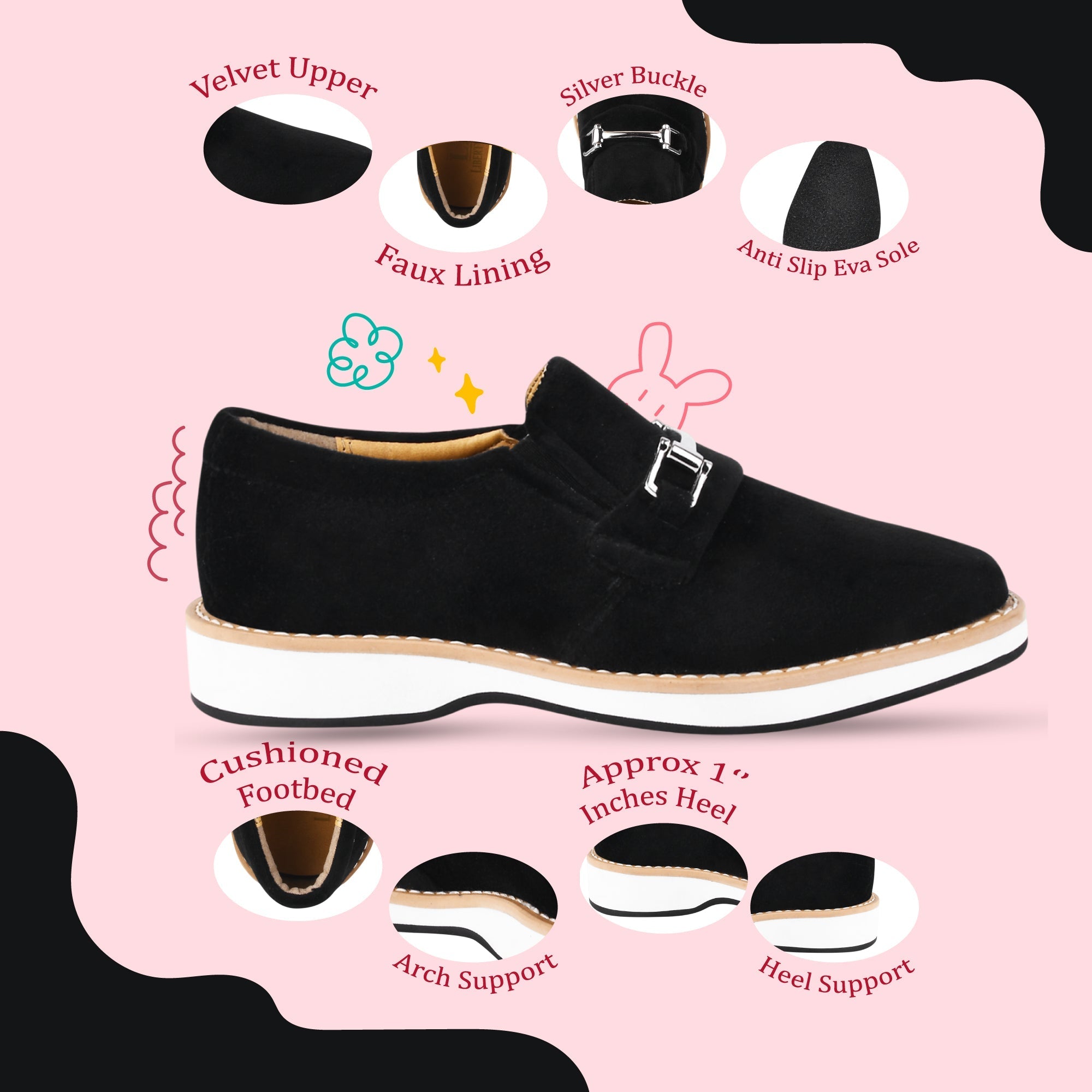 Liberty Zeno Rachel Kids Velvet Buckle semi casual Loafer view 35