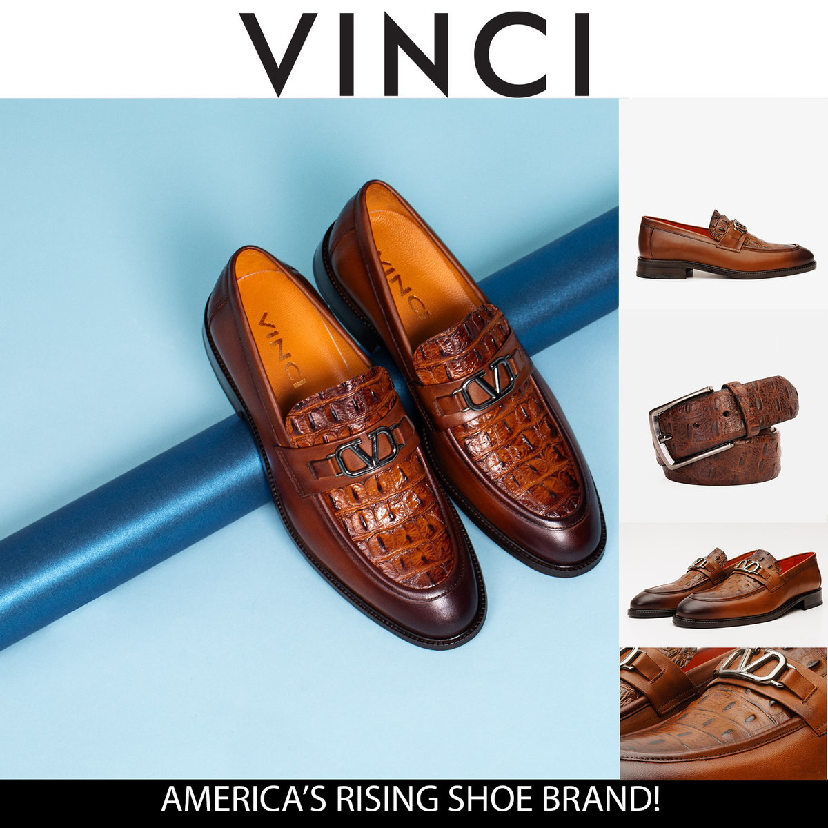 Vinci Leather Amsterdam Tan Bit Loafer Men Shoe – product view 4