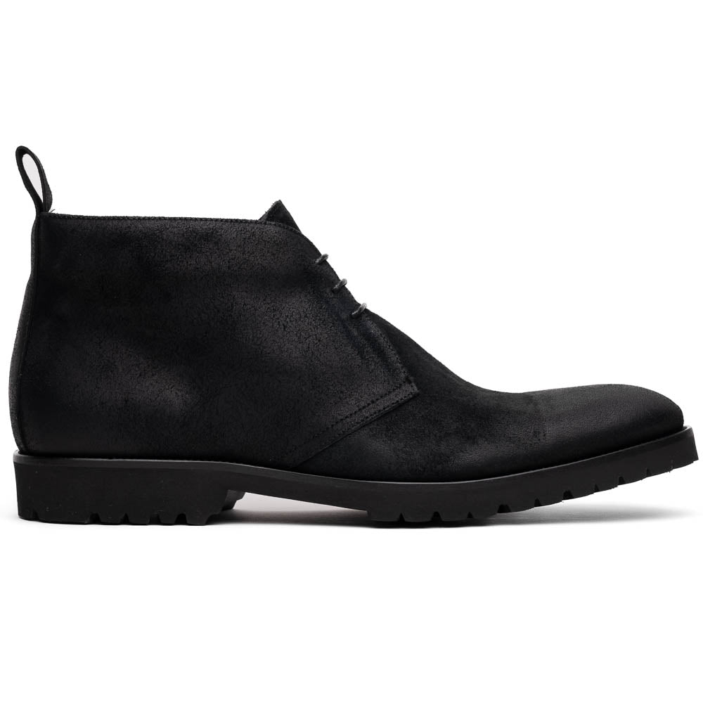 Zelli Italia Men's 46-602-BLK REZZA Suede Calfskin Chukka Boot Black