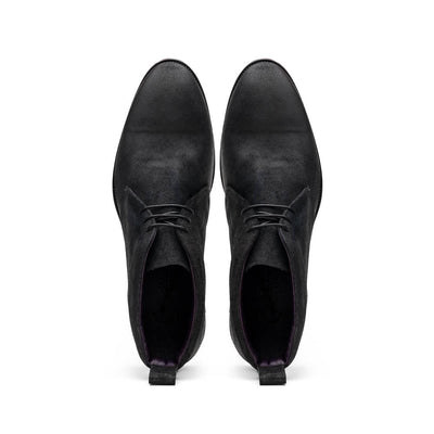 Zelli Italia Men's 46-602-BLK REZZA Suede Calfskin Chukka Boot Black