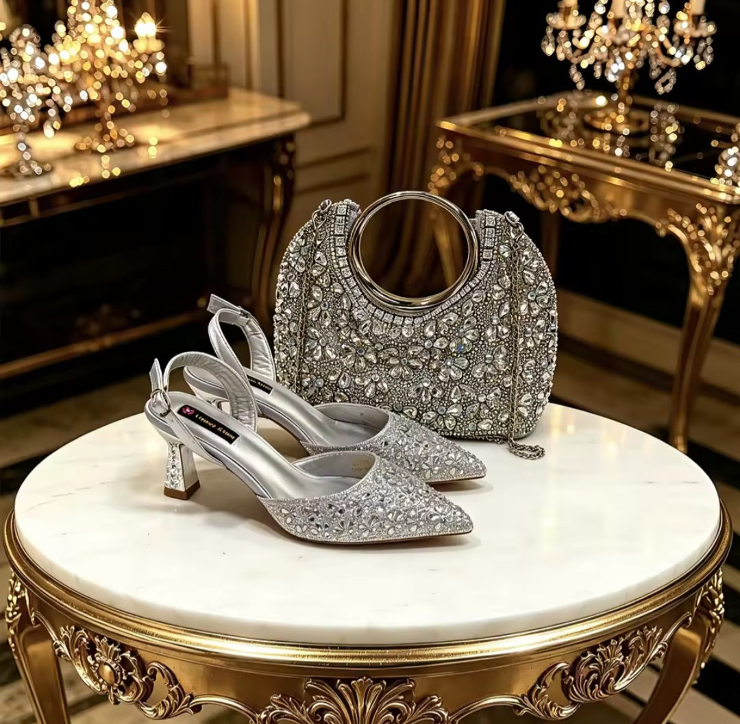 Latest Italian Ladies Shoes and Bag Set EDS42 – product view 5