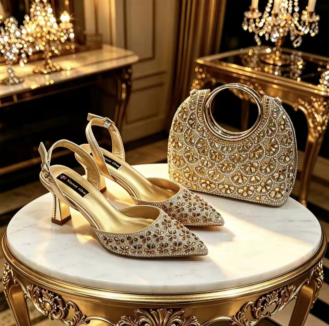 Latest Italian Ladies Shoes and Bag Set EDS42 – product view 1