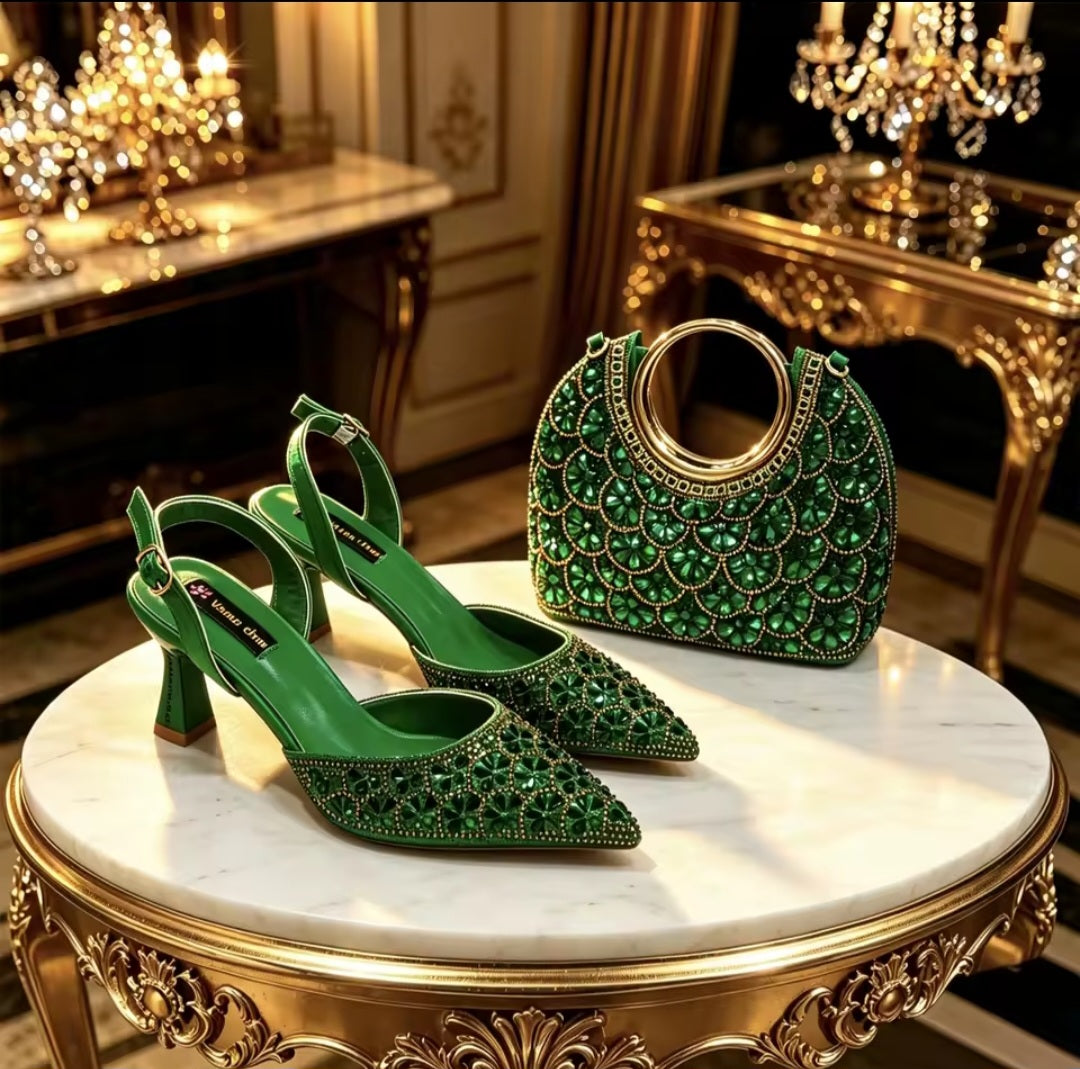 Latest Italian Ladies Shoes and Bag Set EDS42 – product view 6