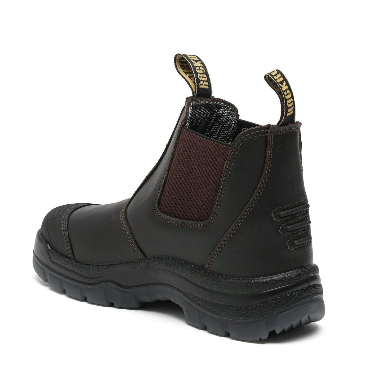 ROCKROOSTER Bakken Dark Brown 6 inch Pull on Leather Work Boots AK229 – product view 2