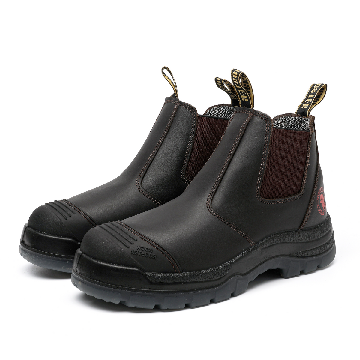 ROCKROOSTER Bakken Dark Brown 6 inch Pull on Leather Work Boots AK229 – product view 4