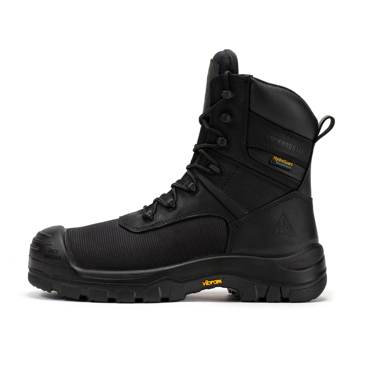 ROCKROOSTER Beaufort Men's Black 8 inch Waterproof Composite Toe Work Boots VAK830 – product view 3