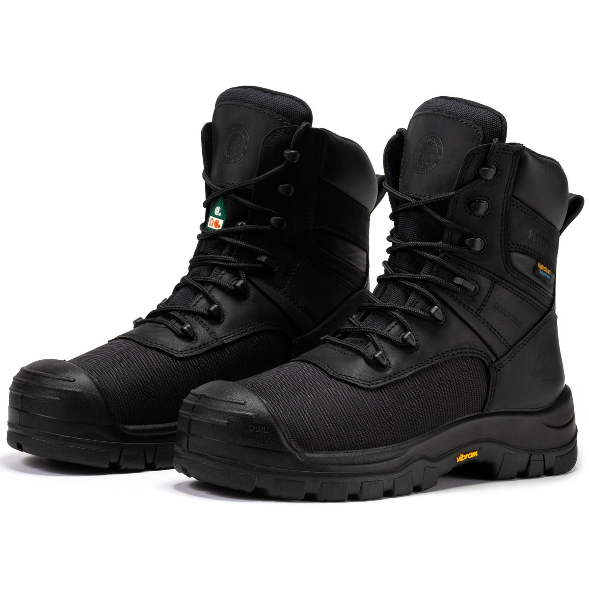ROCKROOSTER Beaufort Men's Black 8 inch Waterproof Composite Toe Work Boots VAK830 – product view 8