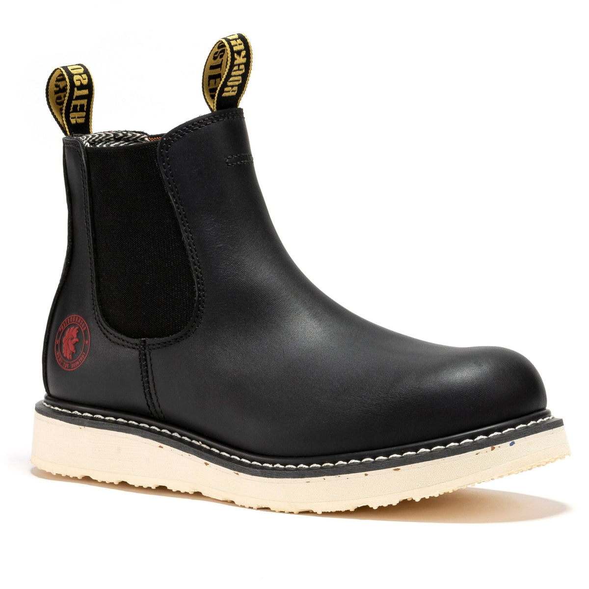 ROCKROOSTER Capitola Men's 6 inch Black Steel Toe Wedge Work Boots SAP101 – product view 1