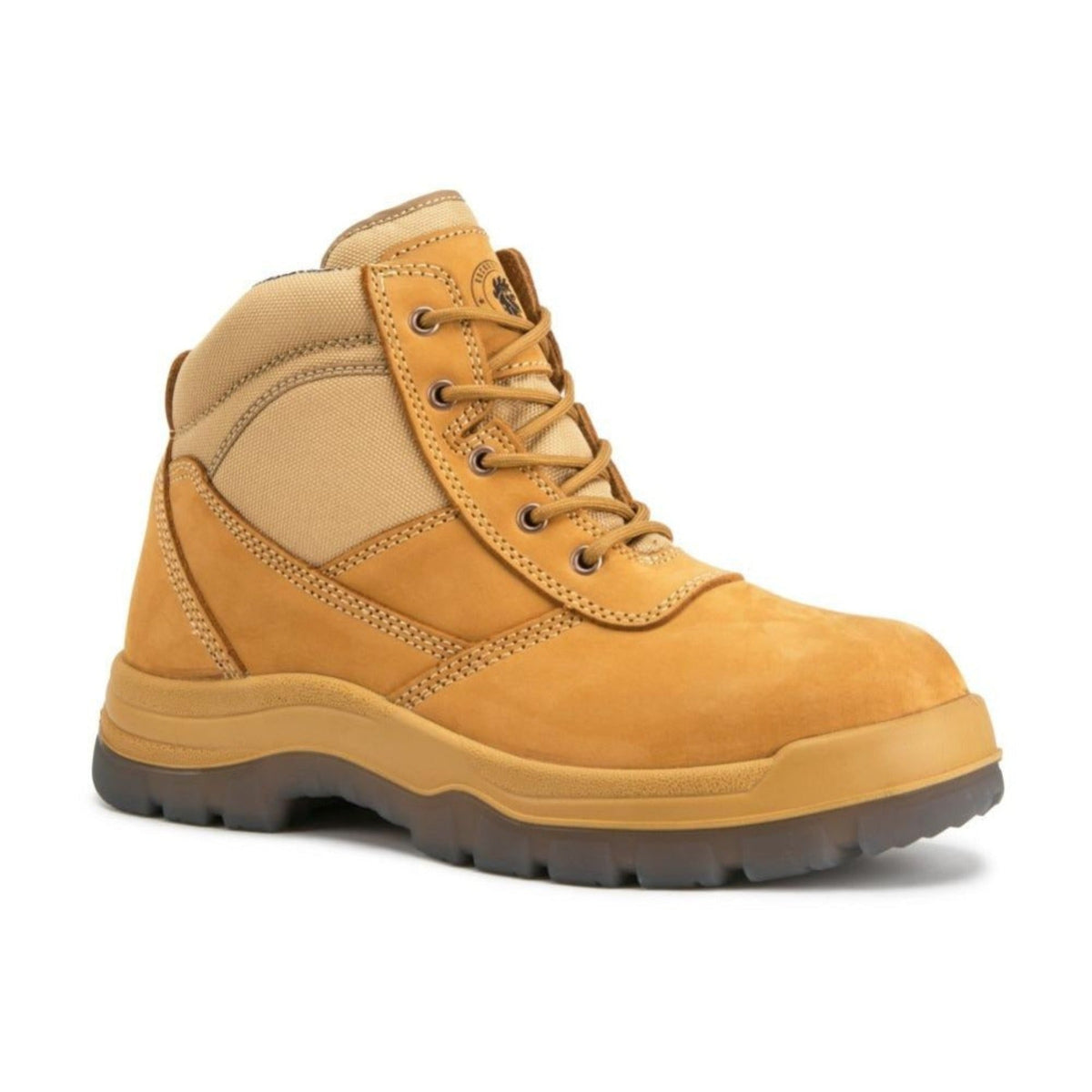 ROCKROOSTER Cortez Tan 6 Inch Zip-sided Steel toecap Leather Work Boots AK050 – side view