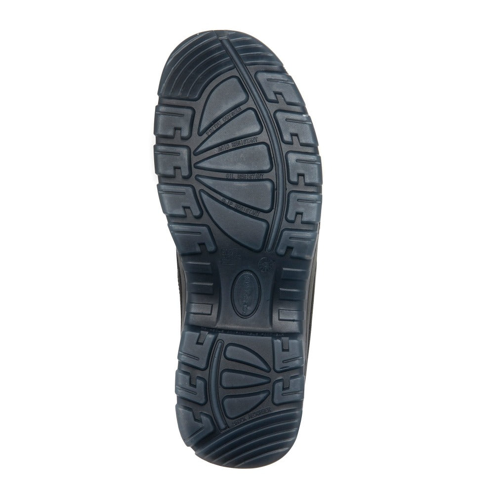 ROCKROOSTER Crisson Black 6 inch Zip sided Steel Toe Leather Work Boots AK050BK – side view