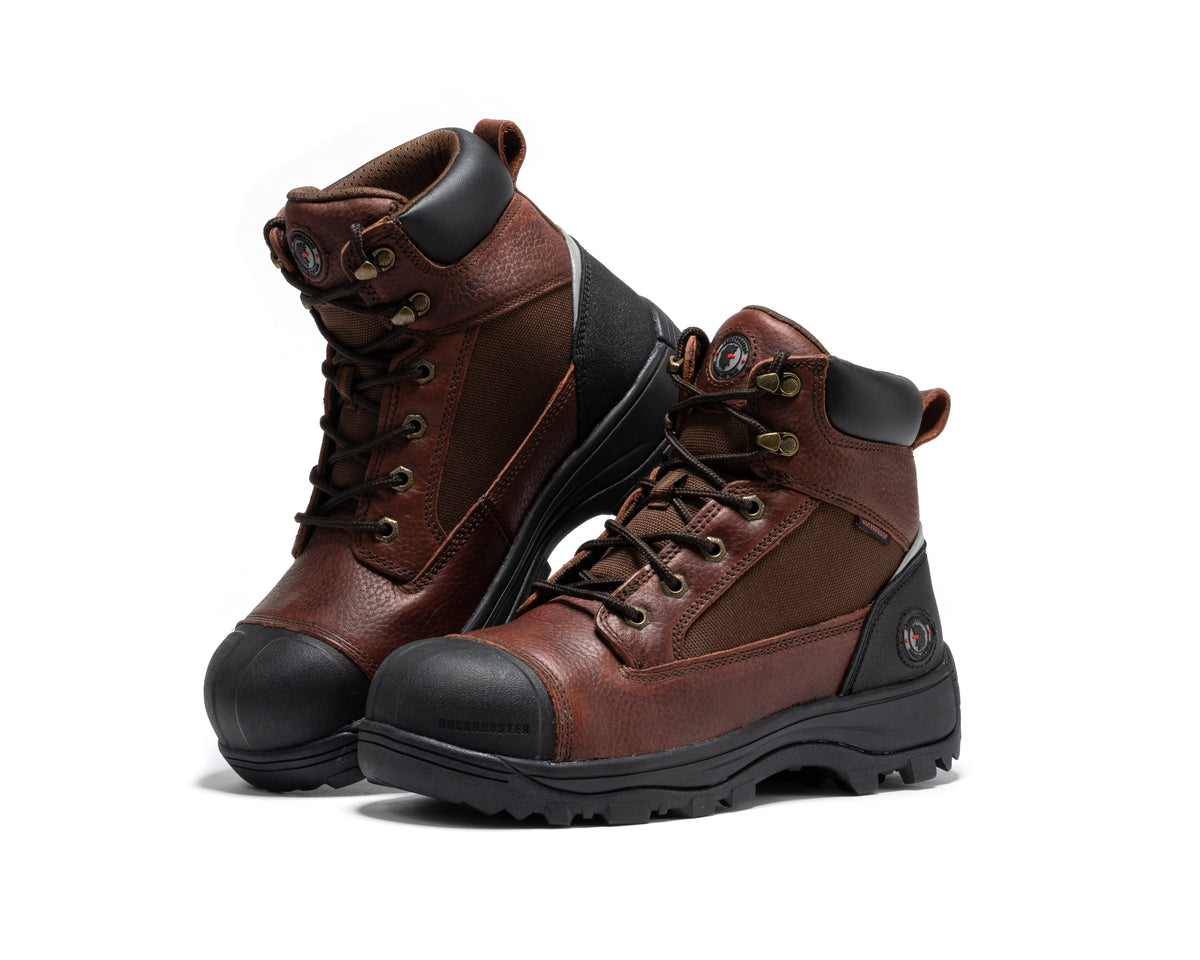 ROCKROOSTER Daviston 6 inch Brown Composite Toe Waterproof Work Boots AT872 – product view 12