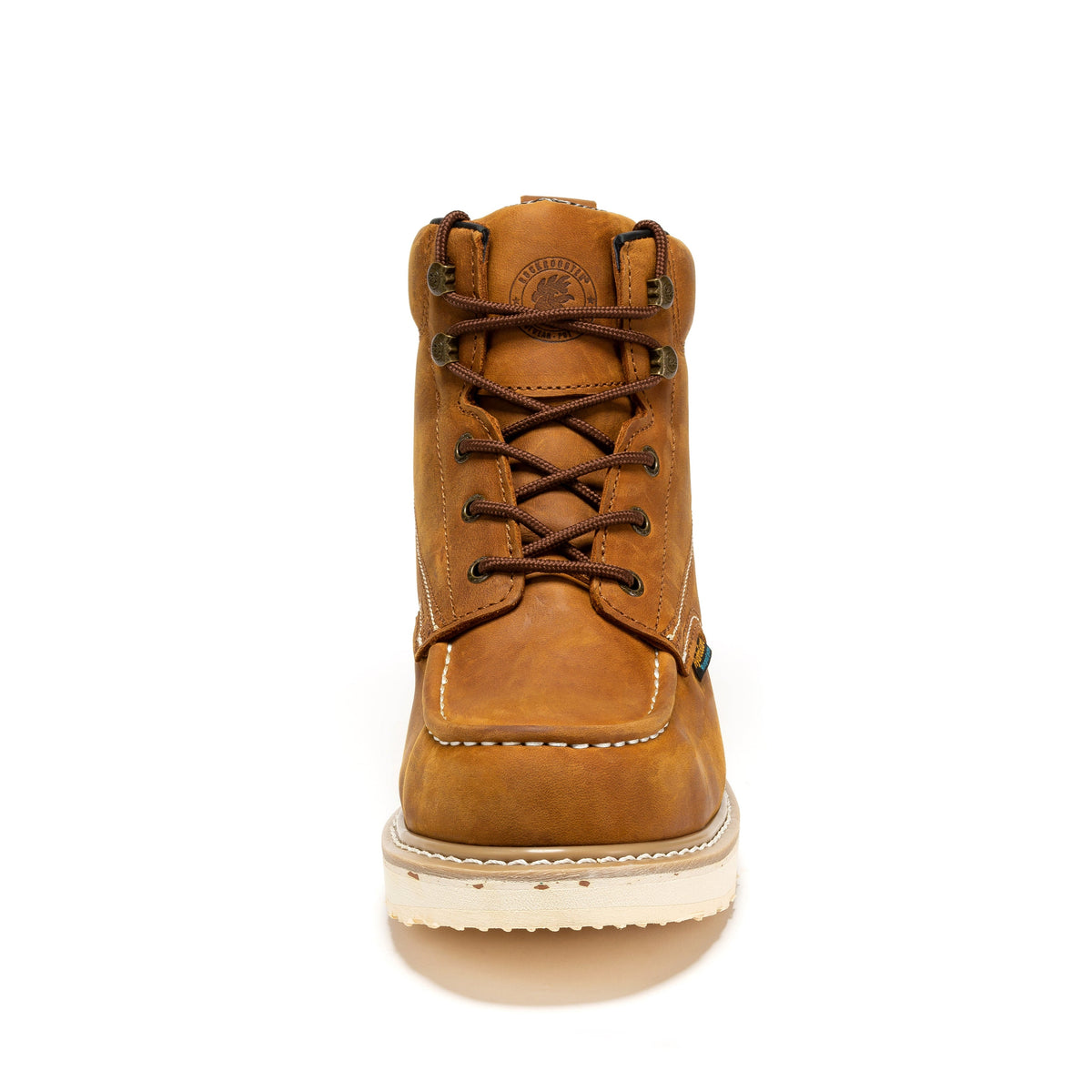 ROCKROOSTER Edgewood Men's 6 inch Brown steel toe waterproof wedge work boots SAP858 – product view 5