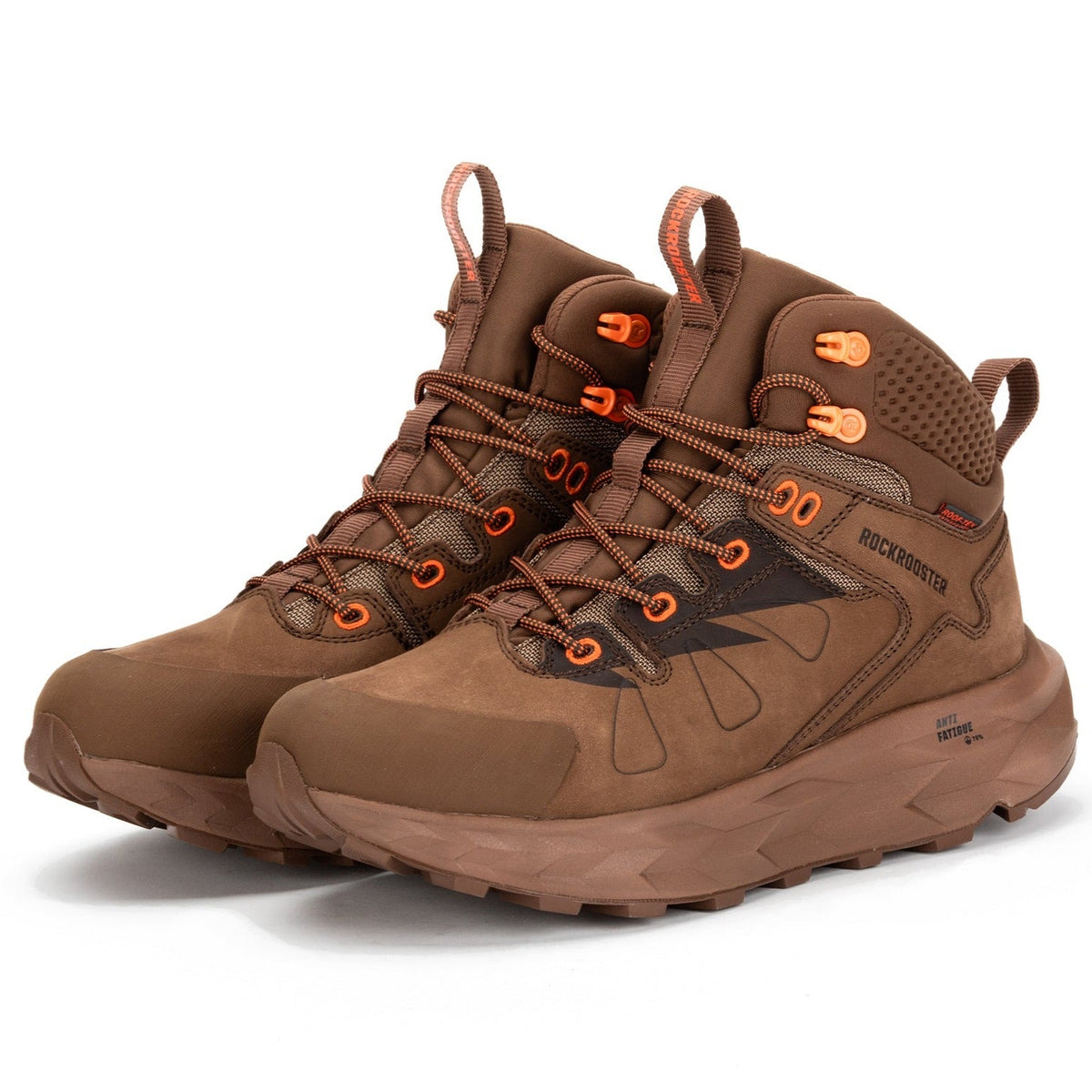 ROCKROOSTER Farmington Brown 6 Inch Waterproof Hiking Boots with VIBRAM® Outsole  OC21031 – sole view