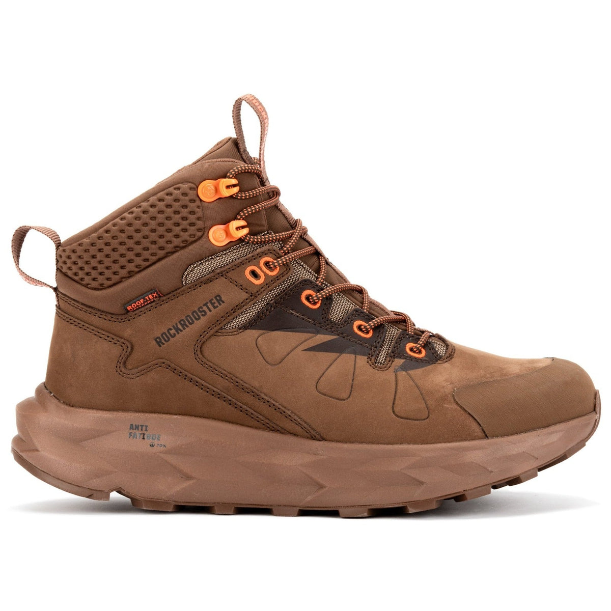 ROCKROOSTER Farmington Brown 6 Inch Waterproof Hiking Boots with VIBRAM® Outsole  OC21031 – sole view