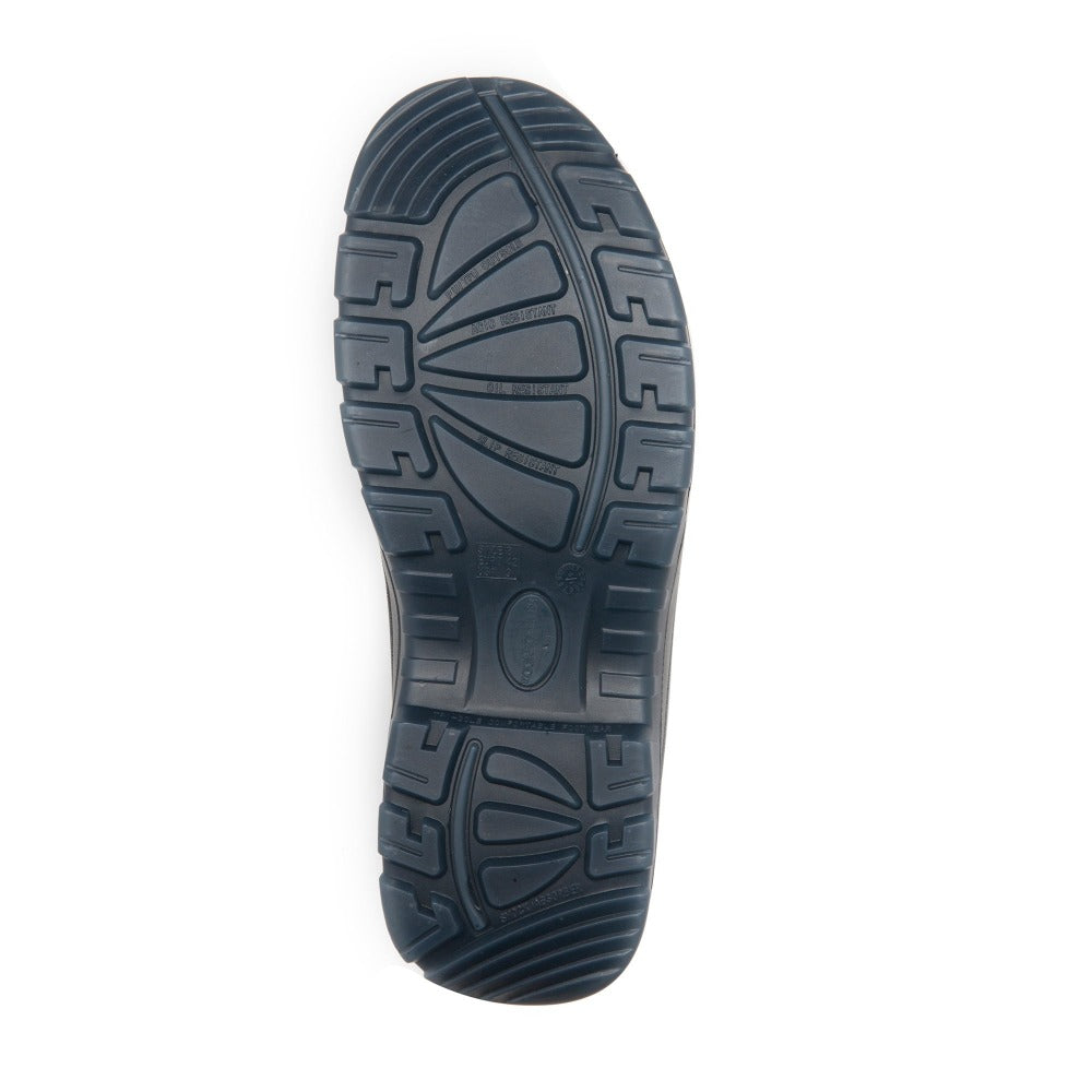 ROCKROOSTER Kensington Black 7 inch Zip-sided Steel Toe Leather Work Boots AK245Z – side view