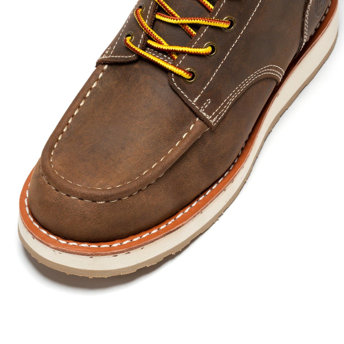 ROCKROOSTER Mantua Men's 8 inch Dark Brown Soft Toe Wedge Work Boots SAP308 – product view 5