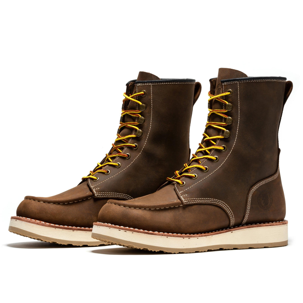 ROCKROOSTER Mantua Men's 8 inch Dark Brown Soft Toe Wedge Work Boots SAP308 – product view 8