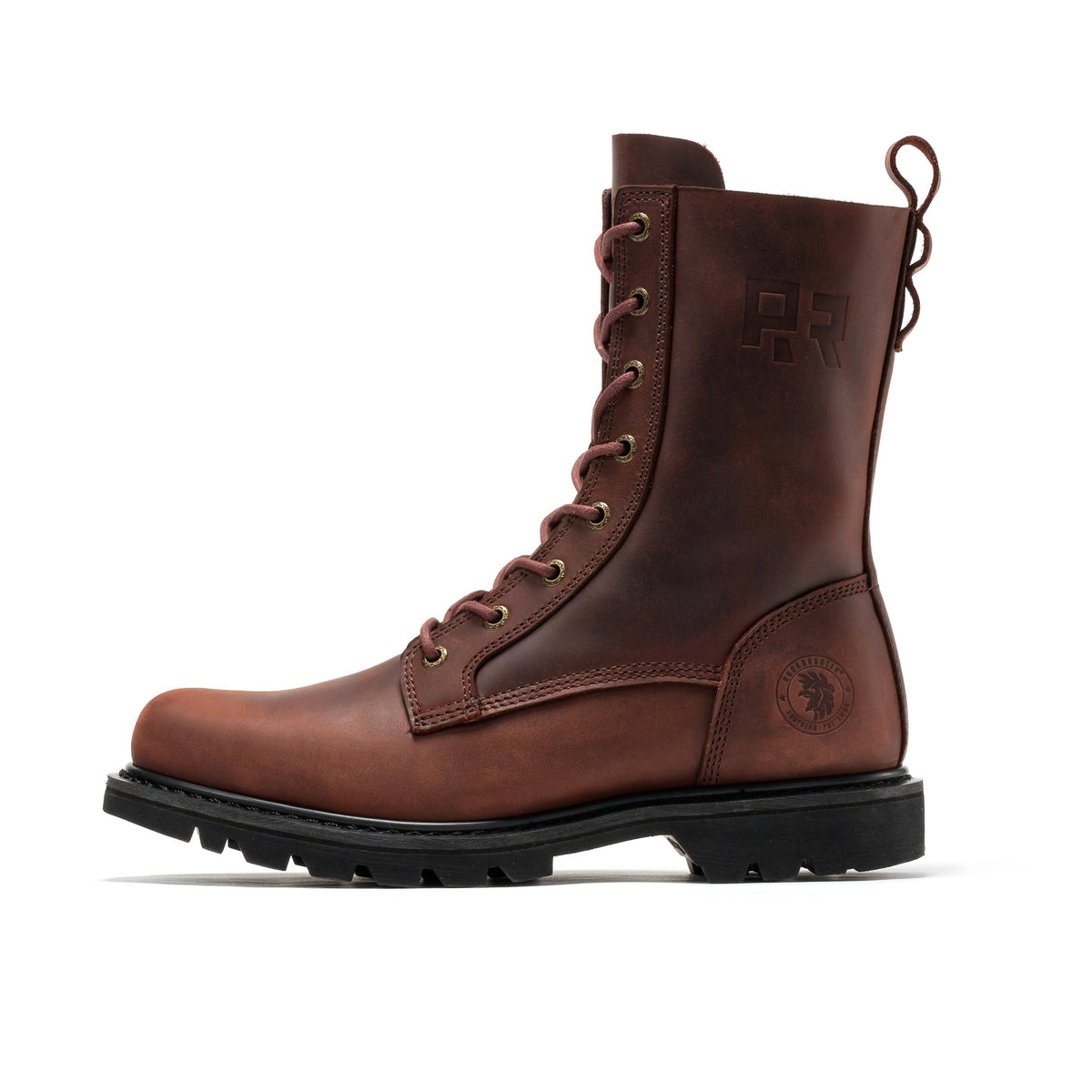 ROCKROOSTER Mantua Men's 8 inch Zip-sided Soft Toe Lug Sole Work Boots SAP130 – side view