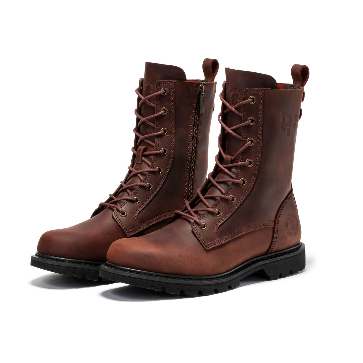 ROCKROOSTER Mantua Men's 8 inch Zip-sided Soft Toe Lug Sole Work Boots SAP130 – side view