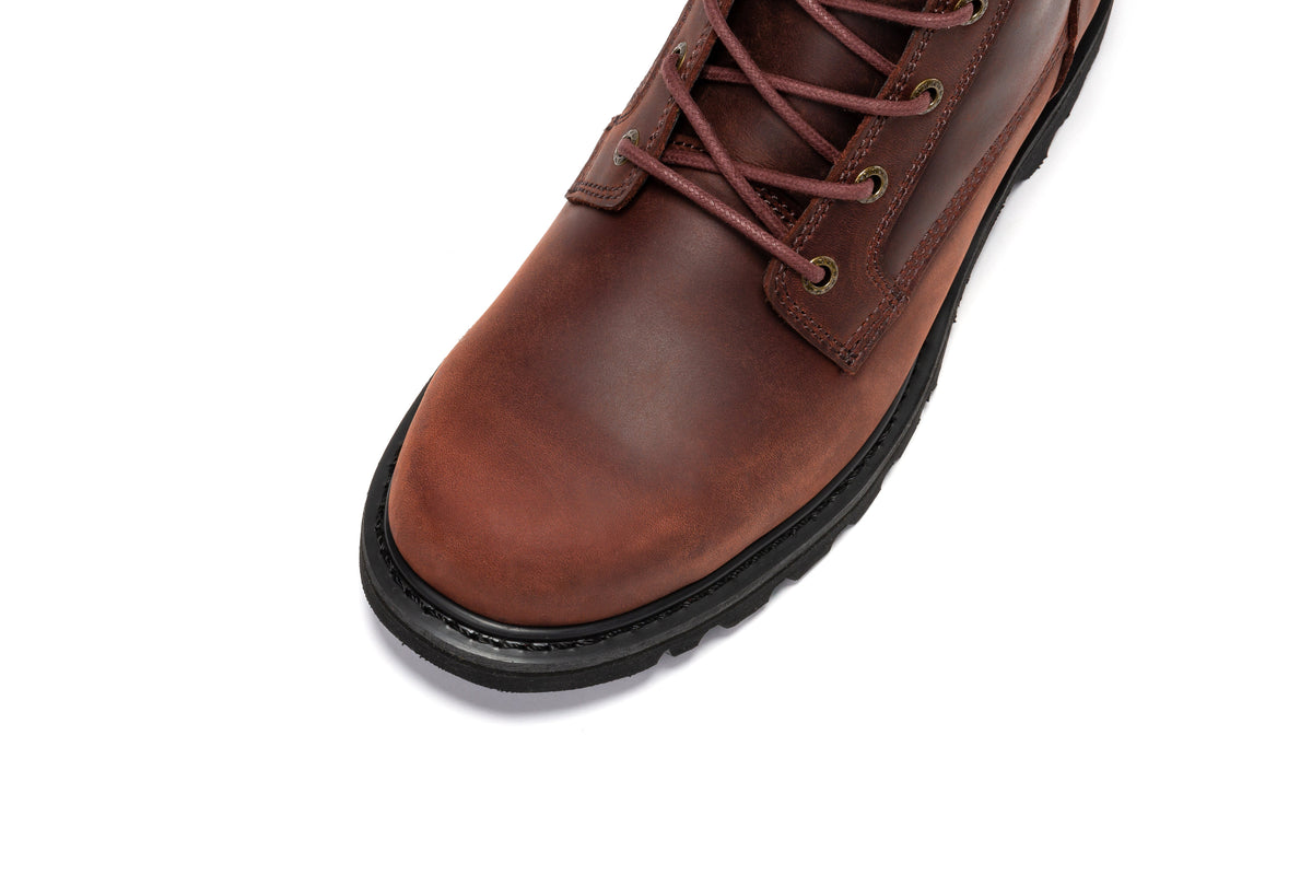 ROCKROOSTER Mantua Men's 8 inch Zip-sided Soft Toe Lug Sole Work Boots SAP130 – side view