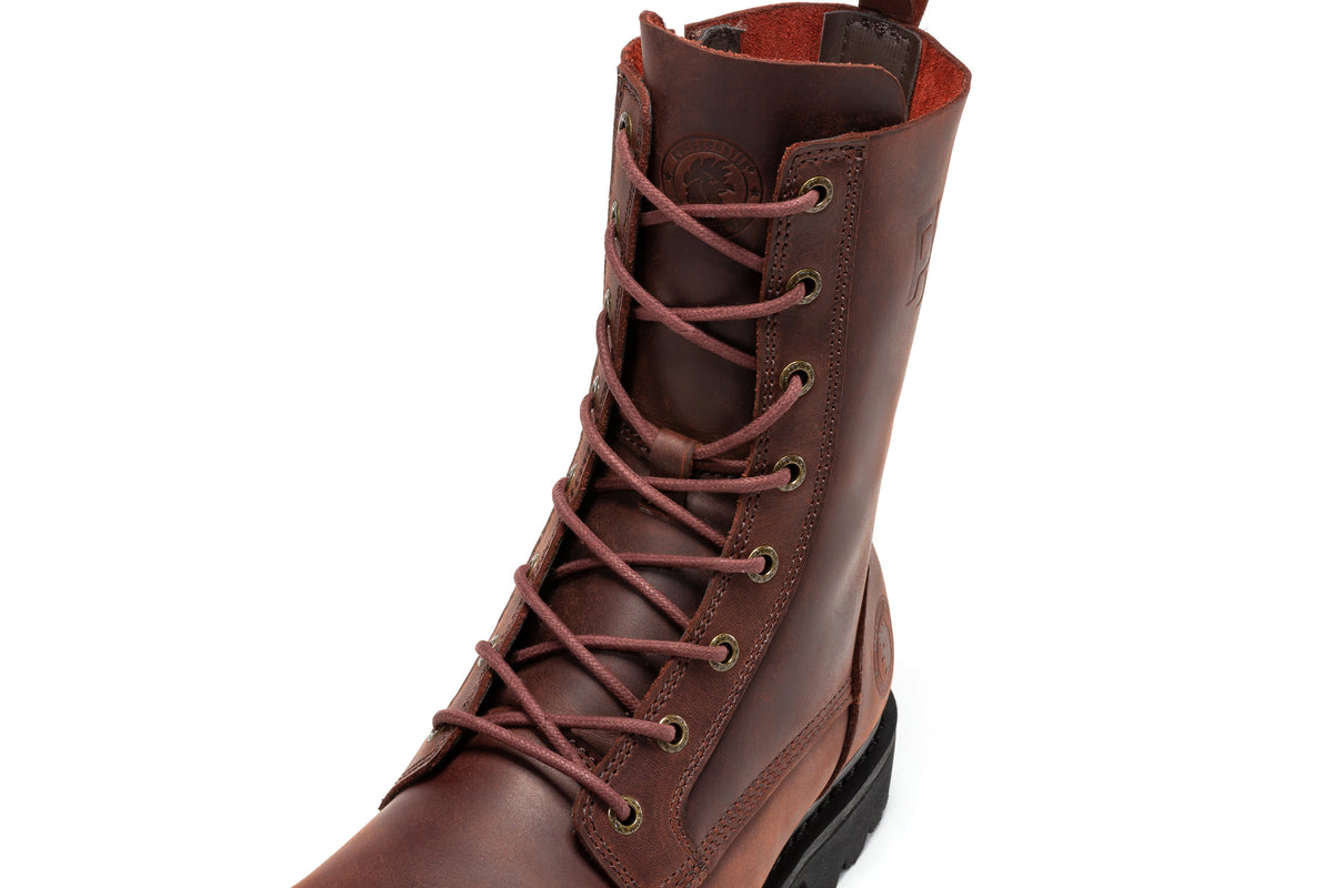 ROCKROOSTER Mantua Men's 8 inch Zip-sided Soft Toe Lug Sole Work Boots SAP130 – side view
