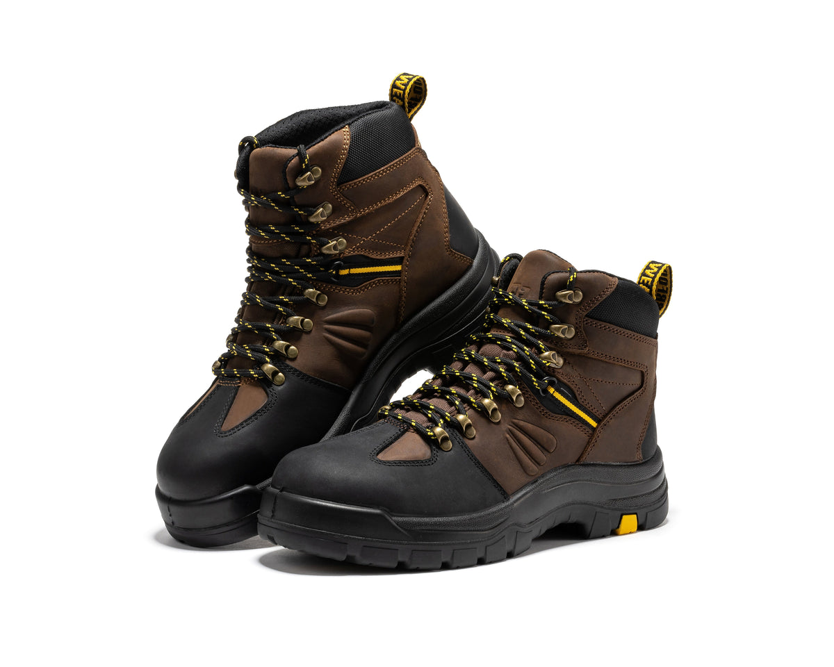 ROCKROOSTER Marfa Brown 6 inch Waterproof Composite Toe Leather Work Boots CP211 – product view 8