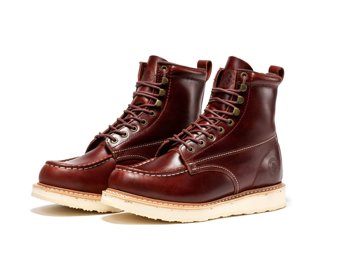 ROCKROOSTER Norwood Cherry Brown Men's 6 inch Soft Toe Wedge Work Boots SAP600 – product view 10