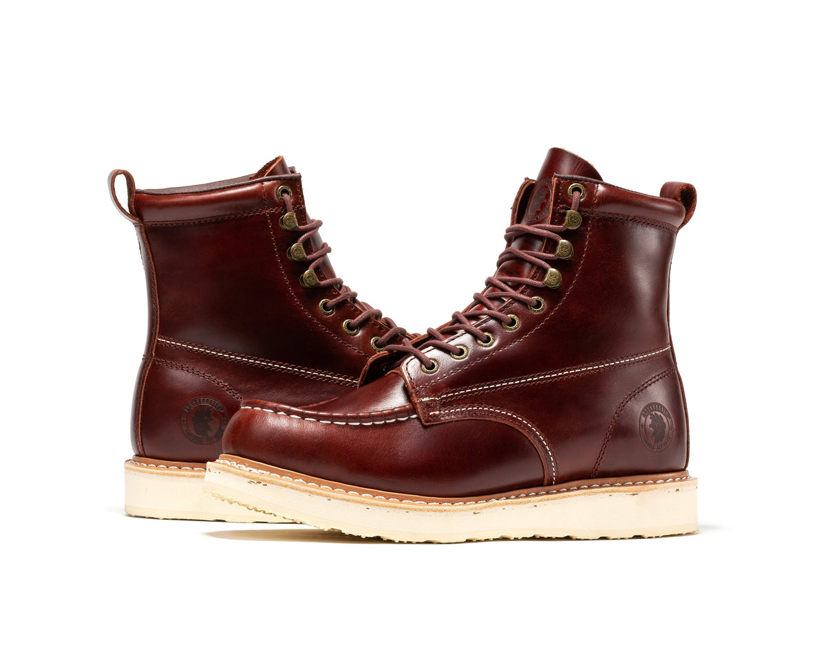 ROCKROOSTER Norwood Cherry Brown Men's 6 inch Soft Toe Wedge Work Boots SAP600 – product view 9