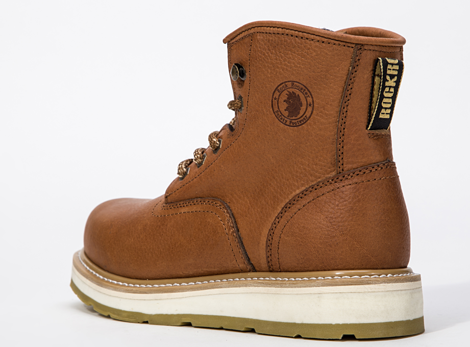 ROCKROOSTER Roberta Men's Wedge Work Boots, Safety Water Resistant Leather Boots, ASTM 2892 AP615 – product view 2