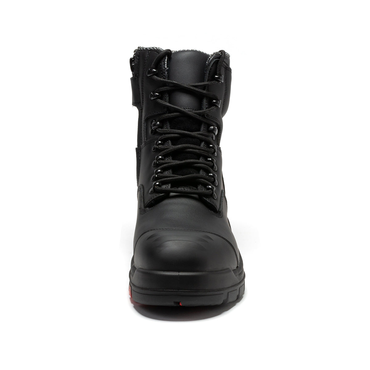 ROCKROOSTER Roslyn Black 7 inch Zip-sided Composite Toe Leather Work Boots CP245Z – side view