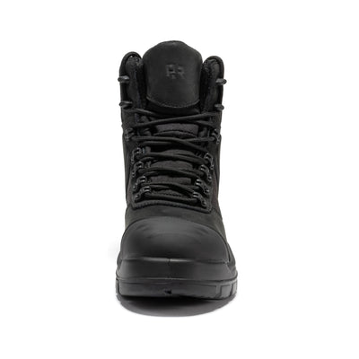 ROCKROOSTER Stowe Black 7 inch Composite Toe Leather Work Boots CP212BK