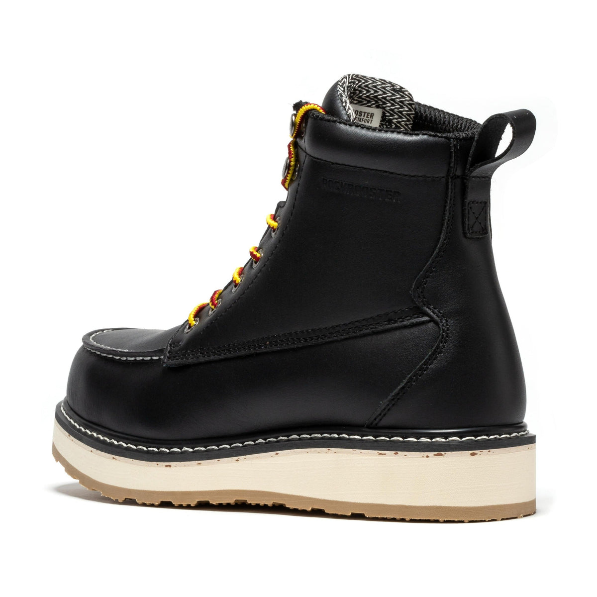ROCKROOSTER Trinidad Men's 6 inch Black Steel Toe Wedge Work Boots SAP2301 – product view 2