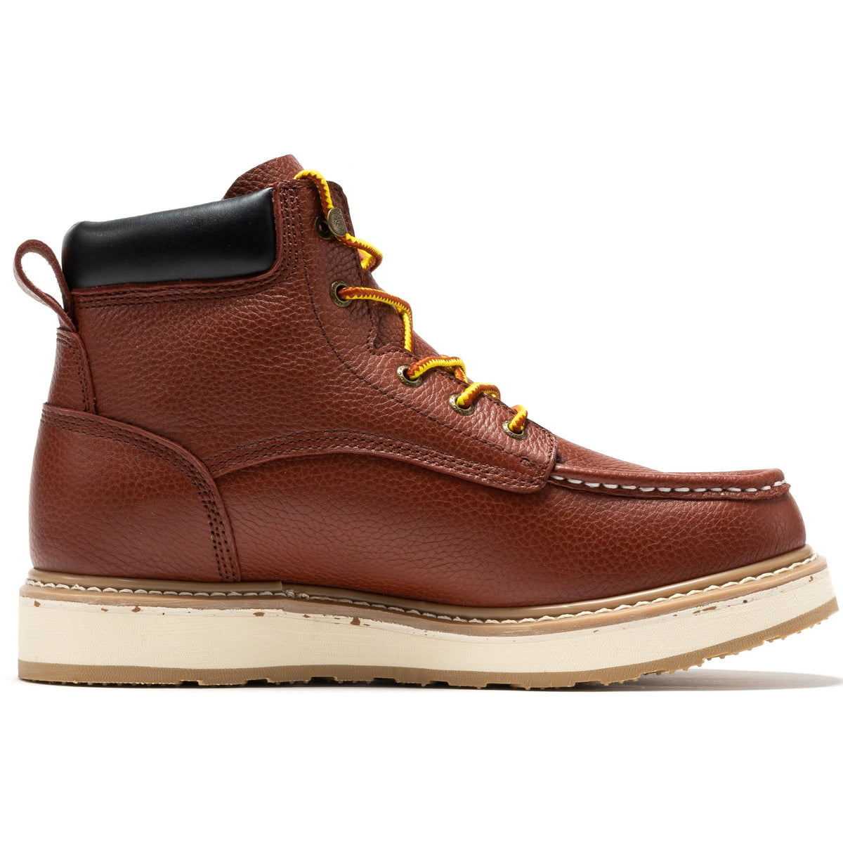 ROCKROOSTER Walker Men's 6 Inch Brown Soft Toe Wedge Work Boots SAP360 – product view 4