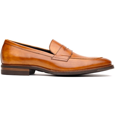 Zelli Italia 15-400-CML ROMA Hand Burnished Calfskin Penny Loafer Camel Front View