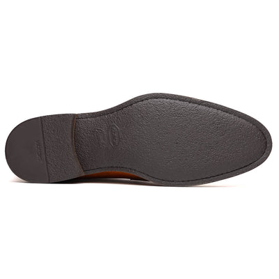 Zelli Italia 15-400-CML ROMA Hand Burnished Calfskin Penny Loafer Camel Detail View