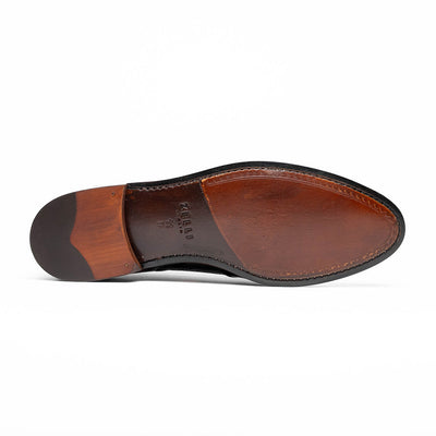Zelli Italia 14-202-BLK ROSSI Teju Lizard Penny Loafer, Black Detail View