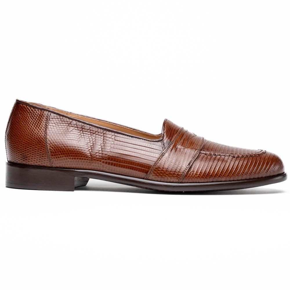 Zelli Italia 14-202-CGN ROSSI Teju Lizard Penny Loafer, Cognac Front View