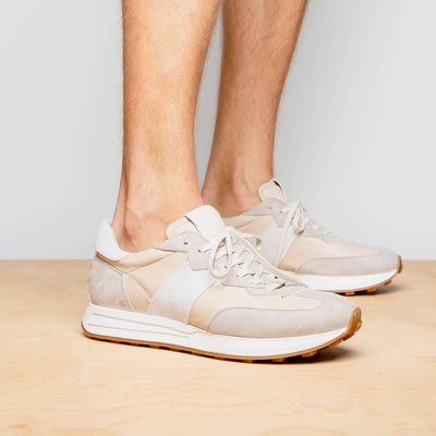 Zelli Italia Men's 66-265-TPE ROXI Suede & Calfskin Sneaker, Taupe