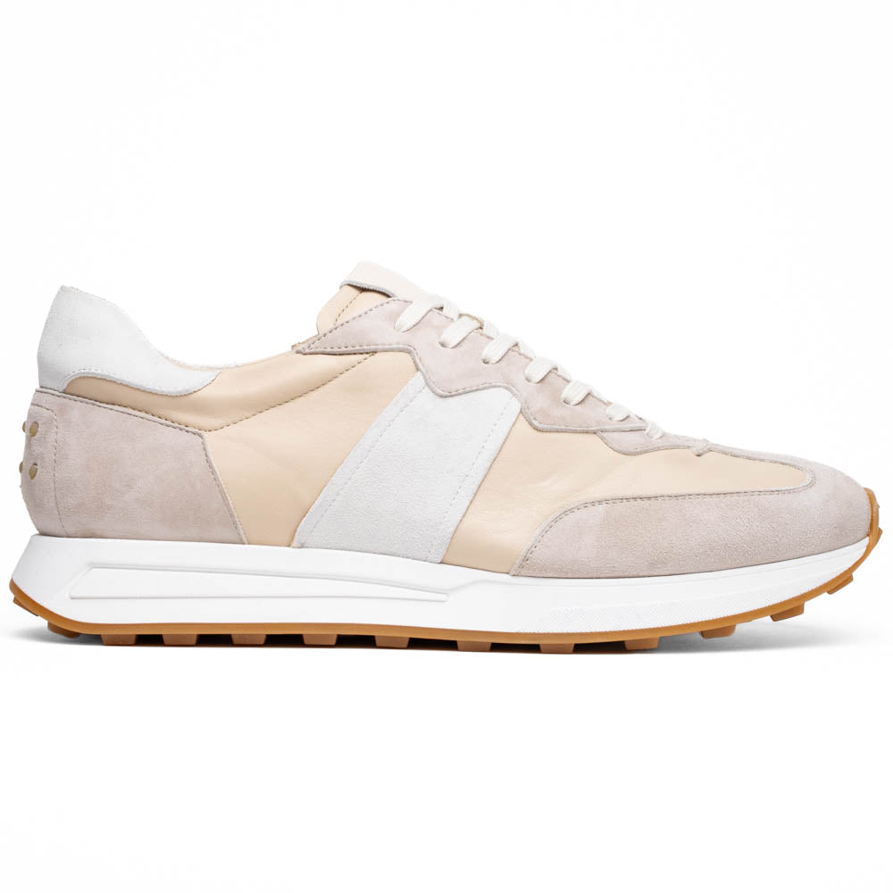 Zelli Italia Men's 66-265-TPE ROXI Suede & Calfskin Sneaker, Taupe