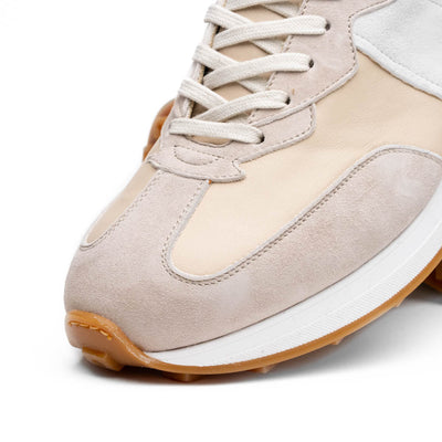 Zelli Italia Men's 66-265-TPE ROXI Suede & Calfskin Sneaker, Taupe
