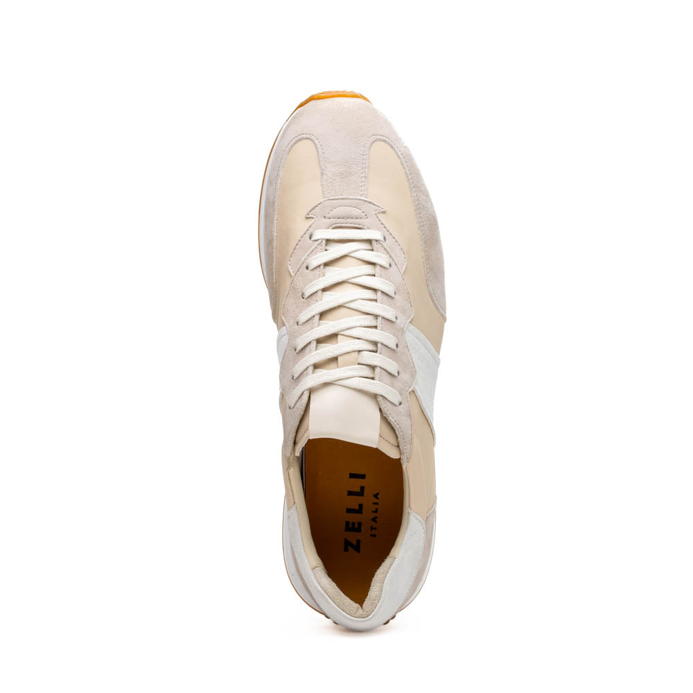 Zelli Italia Men's 66-265-TPE ROXI Suede & Calfskin Sneaker, Taupe