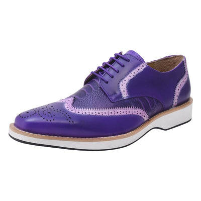 Liberty Zeno Roy Ostrich Leather Perforated toe Casual Oxford Dress Shoes