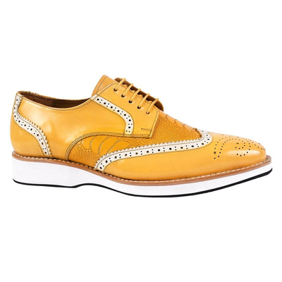 Liberty Zeno Roy Ostrich Leather Perforated toe Casual Oxford Dress Shoes