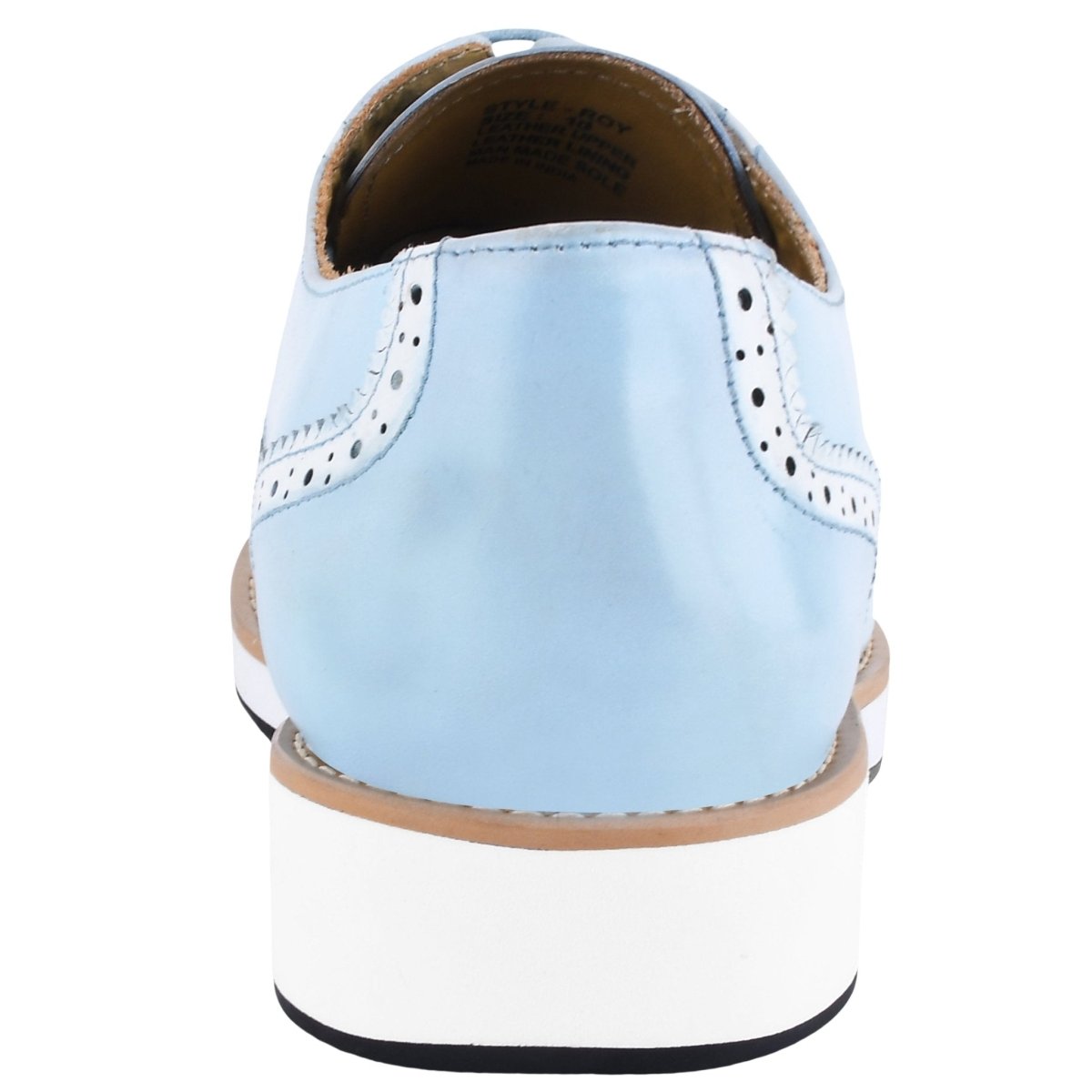 Liberty Zeno Roy Ostrich Leather Perforated toe Casual Oxford Dress Shoes