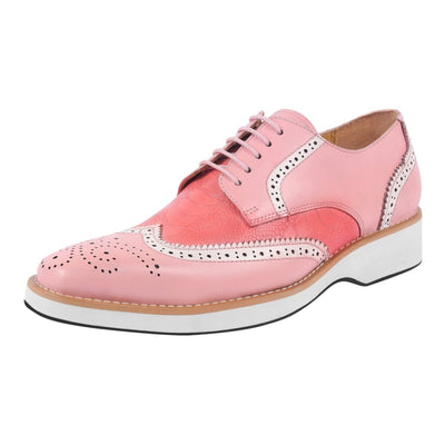 Liberty Zeno Roy Ostrich Leather Perforated toe Casual Oxford Dress Shoes